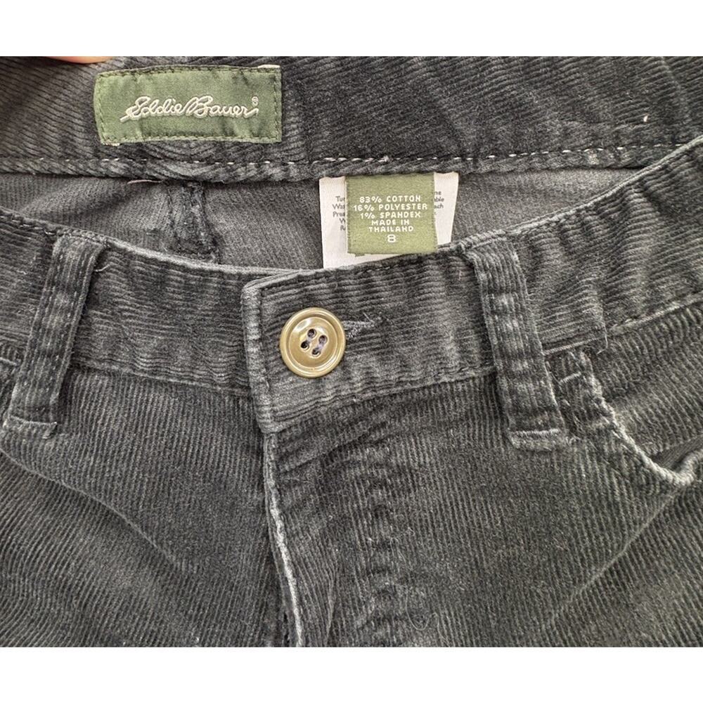Eddie Bauer Black Corduroy Women’s Straight Leg Mid Rise Pants Size 8 - Picture 3 of 11